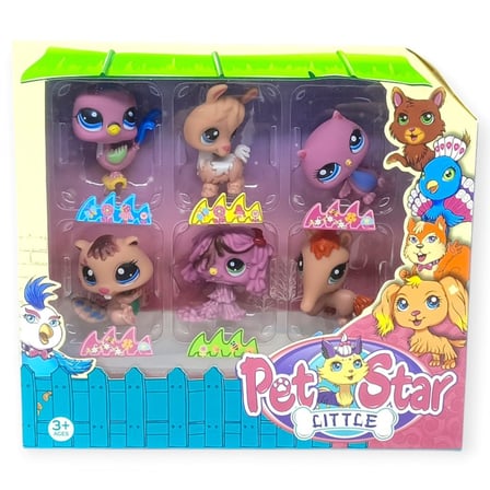 Pet Star Little 6'lı Sevimli Hayvanlar Figür Seti - 5