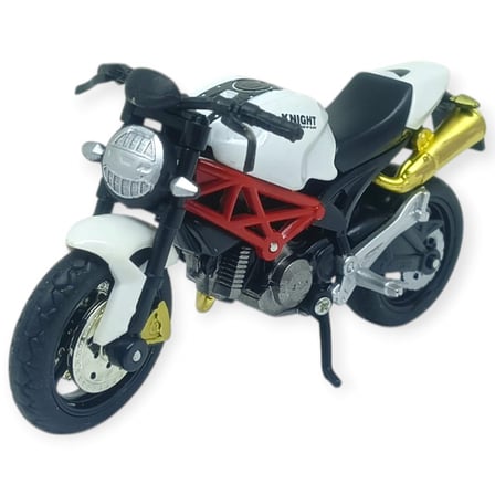 1:18 Ölçekli Model Standlı Motosiklet - Beyaz
