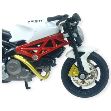 1:18 Ölçekli Model Standlı Motosiklet - Beyaz