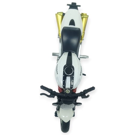 1:18 Ölçekli Model Standlı Motosiklet - Beyaz