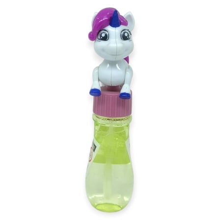Sevimli Unicorn Figürlü Baloncuk Şişesi - Eğlenceli Köpük Çıkartma Oyuncak - Beyaz