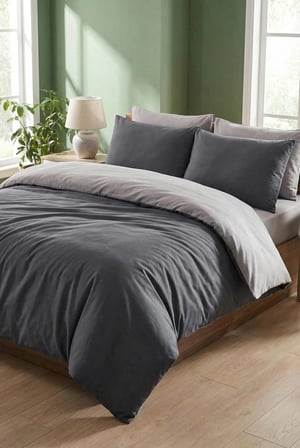 %100 Pamuk Ranforce Çift Kişilik Nevresim Takımı - Çift Taraflı-200X220 cm