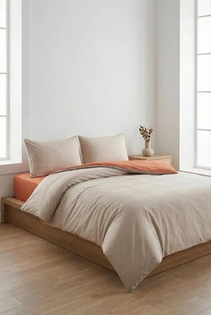 %100 Pamuk Ranforce Çift Kişilik Nevresim Takımı - Çift Taraflı-200X220 cm