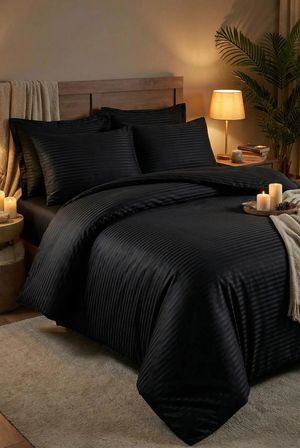 Premium Saten Nevresim Seti - 200X220 - %100 Pamuk Saten