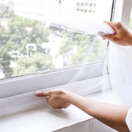 Tüm Cam Pencere Kapılara Uyumlu Çift Kanat Pencere Sinekliği ()