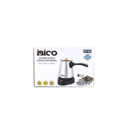 ÇELİK ELEKTRİKLİ CEZVE TÜRK KAHVE MAKİNESİ - 4FİNCAN=400ML KABLOSUZ KULLANIM- 360°DÖNER 600W MTF-002 (5517)
