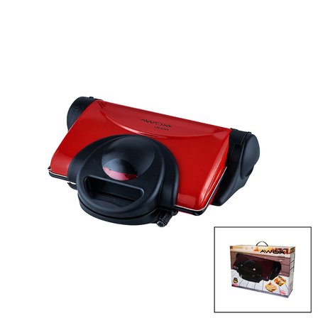 AWOX ORİON  KIRMIZI   8 DİLİM  ELEKTRİKLİ  TEFLON TOST MAKİNESİ  -  180° IZGARA   6 KADEME ISI AYARI   1800W (5517)