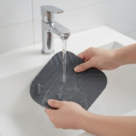 Gri Kare Evye Gider Koku Önleyici Silikon Mat – Lavabo Süzgeç ve Haşere Engelleyici ()