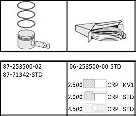 Goetze 06-253500-00 Motor Segmanı K3500 (100mm) (2.5 2 4.5) 0K4Y011SC0