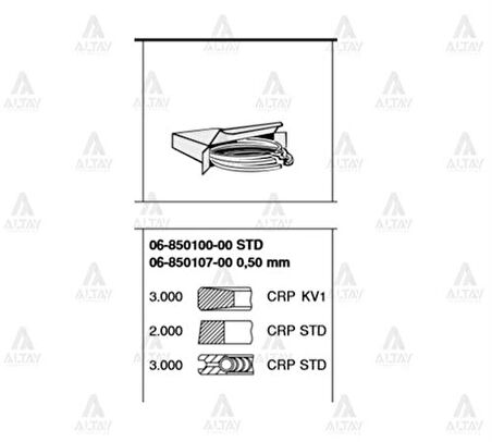 Goetze 06-850100-00 Segman Jp 2500 H100-Y.M 91.10mm 2304042210