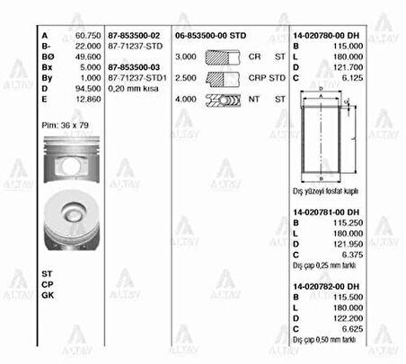 Goetze 06-853500-00 Segman NPR-66 112mm Std 685350000