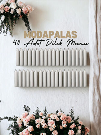 Ekonomik Bakkal Mumu Dilek Mumu Kına Mumu Nişan Mumu Hediyelik Mum 40 Adet (10CM)