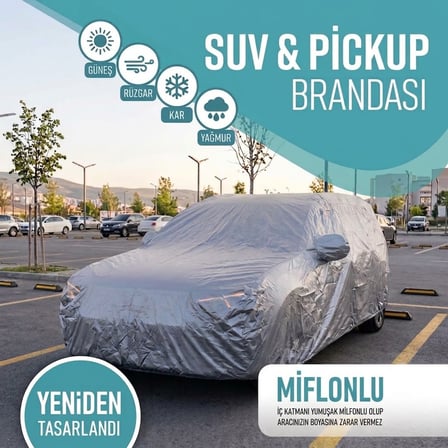FOTON TUNLAND V9 SUV Özel Tasarım Çift Kat Miflonlu Branda - UV Filtreli Su İtici Kılıf