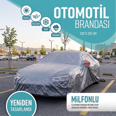 PROTON GEN-2 Özel Tasarım Çift Kat Miflonlu Branda - UV Filtreli Su İtici Kılıf