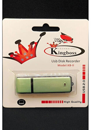 Kingboss 16 Gb Taşınabilir Mini Ses Kayıt Cihazı Usb 2.0 Yeşil
