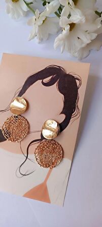 GOLD VİNTAGE  KÜPE 