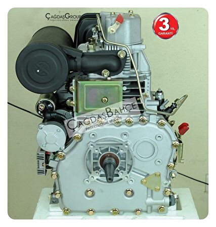 GoldMoto GM1100F-G1A Dizel Motor 15Hp Marşlı Krank Mili Konik