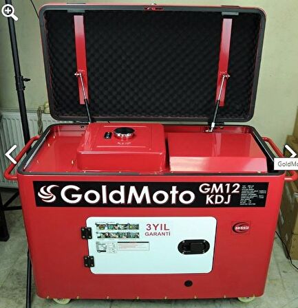 GoldMoto GM12KDJ Dizel Jeneratör 10kVA Monofaze Marşlı Kabinli