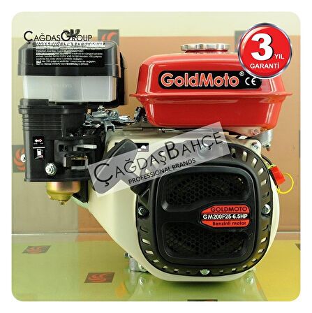 GoldMoto GM200F20 Benzinli Motor 6.5 Hp Krank Mili Frezeli