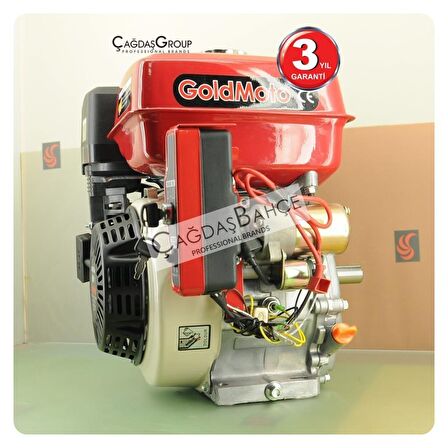 GoldMoto GM270E Benzinli Motor 9 Hp Marşlı Krank Mili Kamalı