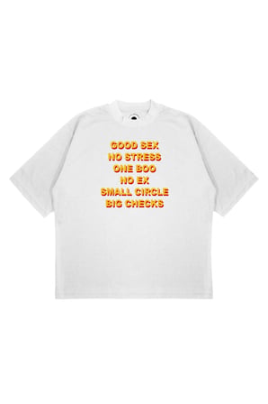 Unisex Oversize GOOD S3X NO STRESS Baskılı T-shirt
