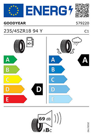 Goodyear Eagle F1 Asymmetric 2 N0 235/45ZR18 94Y FP ( Yıl: 2023 )