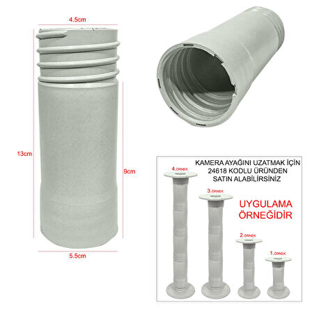 GÜVENLİK KAMERA UZATMA BORUSU 13CM PLASTİK