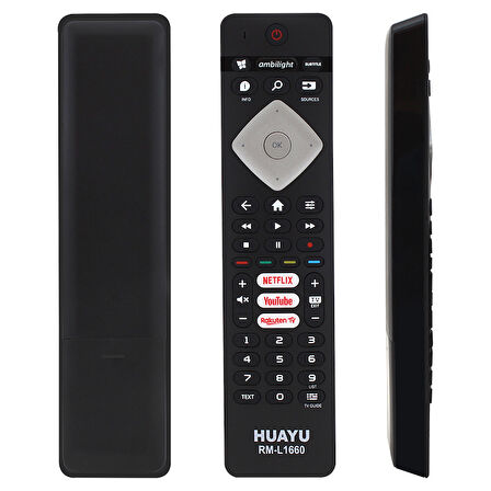 HUAYU KL RM-L1660 NETFLIX--YOUTUBE-RAKUTEN TV TUŞLU SES KOMUTSUZ LCD LED TV KUMANDA