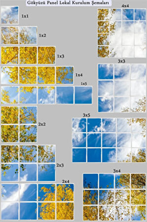 1x1-tekli-60x60-tavana Yapışık Led Panel-54w-sıva Üstü-kolay Montaj-kırmızı Ağaçlı- Led