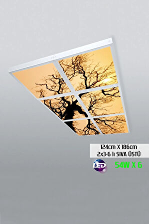 124cm X 186cm-altılı- Led-sıva Üstü-324 Watt-kasap Led Aydınlatma-avize Modelleri-led Işık