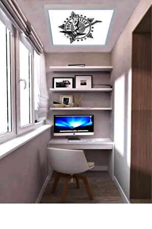 Genç Odası Led Avize Rock Star Lamba 60w Yüksek Homojen Aydınlatma 60x60 Modern Avize