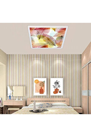 ( 60cm X 60cm ) Büyük Boy Avize, 60 Watt Güçlü Led Aydınlatma - Beyaz (6500 KELVİN) Doğal Işık