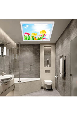 Banyo Avize- 60watt-60cmx60cm Led Yatak Odası Avize-renkli Laleler Tasarım Aydınlatma-tavana Model