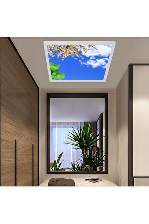 Modern Salon Avize 60watt- Kare 60cmx60cm -yeni Tasarım Aydınlatma- Tavana Yapışık Model