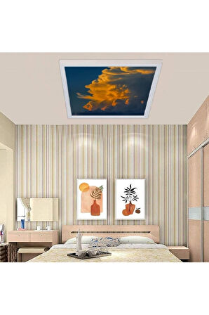 Yatak Odası 60watt Led Işık-60cmx60cm Kare Avize-led Salon Avize-tavana Yapışık-kolay Montaj Avize