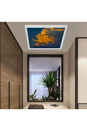 Yatak Odası 60watt Led Işık-60cmx60cm Kare Avize-led Salon Avize-tavana Yapışık-kolay Montaj Avize