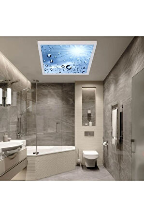 3 Yıl Garantili Avize -60watt-60x60 -led Banyo Tasarım Aydınlatma- Tavana Yapışık-kolay Montaj Avize