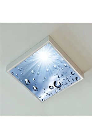 3 Yıl Garantili Avize -60watt-60x60 -led Banyo Tasarım Aydınlatma- Tavana Yapışık-kolay Montaj Avize