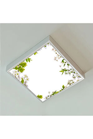 Baharlım Tavan Avize-60x60-led-54watt-tavana Yapışık Lamba-ev Aydınlatma-modern Salon Avizeleri- Uv