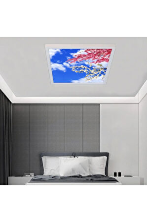 60x60 Ledli, Baskılı-trendyol Avize Modeli-led Avize-54watt-tavana Yapışık Lamba-yatak Odası Avize