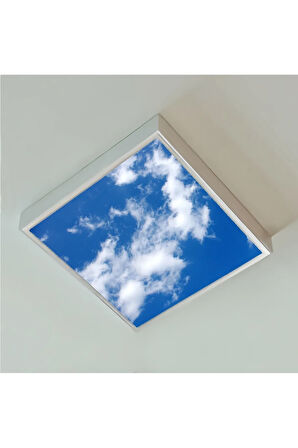 Modern Yeni Nesil 60x60 Ledli-tavan Avize-bulutlu Gökyüzü-54watt-tavana Yapışık Lamba-salon Avize-uv