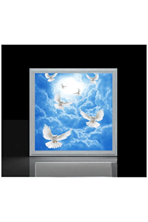 54watt-güçlü Işık-modern Tasarım-60x60 54w Ledli Tavan Avize-kuş Cenneti-tavana Yapışık Salon Avize
