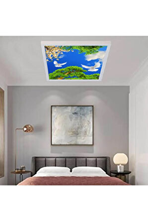 Led 60x60 Büyük Model Hd Baskılı-trendyol Avize-ev-banyo-salon Avize Modelleri-54watt-tavana Model