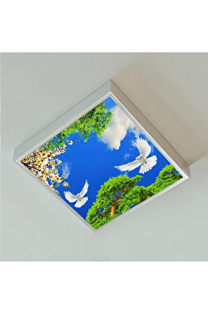 Led 60x60 Büyük Model Hd Baskılı-trendyol Avize-ev-banyo-salon Avize Modelleri-54watt-tavana Model