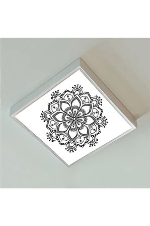 Desenli 60x60 Ledli Lamba-tavana Model Avize-54watt-beyaz Işık-ev-oda Avize Modelleri-yeni Trend