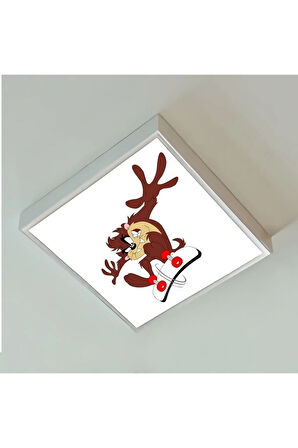 Kaykaycı Tazman Çocuk Led Avize-60w Güçlü Aydınlatma-60x60 Modern Çerçeve Led Avize