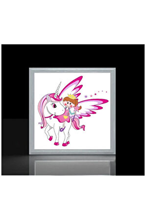 Unicorn Melek Çocuk Odası Led Avize 60x60cm
