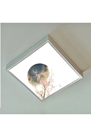 Dolunay Tasarım-modern Avize-60x60 Ledli-tavan Avize--54watt-tavana Yapışık Lamba-yatak Odası Avize-