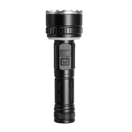 Güçlü LED El Feneri Tam Set - Tripod + Sert Taşıma Çantası + Şarj Kablosu ve Bilek Askılı & Powerbank Özellikli (10 Mod)