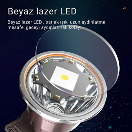 Şarjlı LED Kafa Feneri - Yüksek Işık Gücü, Ayarlanabilir Kafa Bandı Kamp,Balıkçılık,Gece Çalışmaları